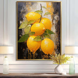 Lemon Loops Abstract Shapes I - Abstract Canvas Wall Art