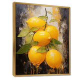 Lemon Loops Abstract Shapes I - Abstract Canvas Wall Art