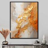 Gold White Champagne Sunrise Spirals I - Abstract Canvas Wall Art