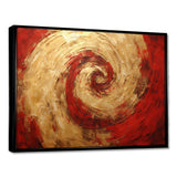 Red Gold Fusion Spiral III - Abstract Canvas Wall Art