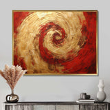 Red Gold Fusion Spiral III - Abstract Canvas Wall Art