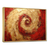 Red Gold Fusion Spiral III - Abstract Canvas Wall Art