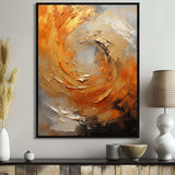 Gold Orange Desert Mirage Spiral - Abstract Canvas Wall Art