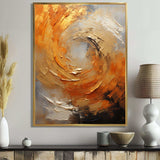 Gold Orange Desert Mirage Spiral - Abstract Canvas Wall Art