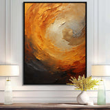 Gold Orange Desert Mirage Spiral I - Abstract Canvas Wall Art