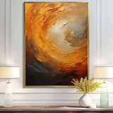 Gold Orange Desert Mirage Spiral I - Abstract Canvas Wall Art