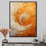 Gold Orange Desert Mirage Spiral II - Abstract Canvas Wall Art