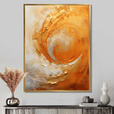 Gold Orange Desert Mirage Spiral II - Abstract Canvas Wall Art