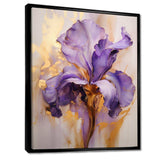 Golden Iris Purple Dream - Floral Canvas Wall Art