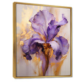 Golden Iris Purple Dream - Floral Canvas Wall Art