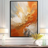 Golden Orange Surge - Abstract Canvas Wall Art