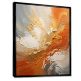 Golden Orange Surge - Abstract Canvas Wall Art