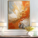 Golden Orange Surge - Abstract Canvas Wall Art