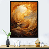 Golden Orange Surge II - Abstract Canvas Wall Art