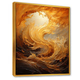 Golden Orange Surge II - Abstract Canvas Wall Art