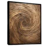 Brown Calm Current Spiral - Abstract Canvas Wall Art