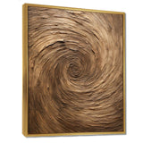 Brown Calm Current Spiral - Abstract Canvas Wall Art