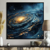 Gleaming Galaxy Black Hole - Abstract Canvas Wall Art