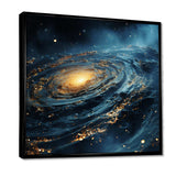 Gleaming Galaxy Black Hole - Abstract Canvas Wall Art