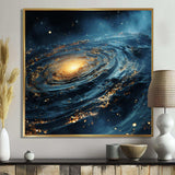 Gleaming Galaxy Black Hole - Abstract Canvas Wall Art