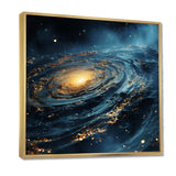 Gleaming Galaxy Black Hole - Abstract Canvas Wall Art