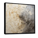 Grey Beige Meditative Movement - Abstract Canvas Wall Art