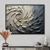 Grey Beige Meditative Movement III - Abstract Canvas Wall Art