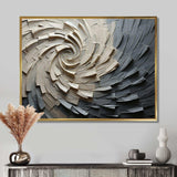 Grey Beige Meditative Movement III - Abstract Canvas Wall Art