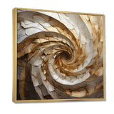 Beige Minimalism Spiral Poteries I - Abstract Canvas Wall Art