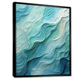 Aqua Blue And White Serenity Swirl I - Abstract Canvas Wall Art