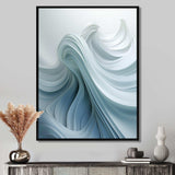 White & Blue Zen Zephyr Spiral - Abstract Canvas Wall Art