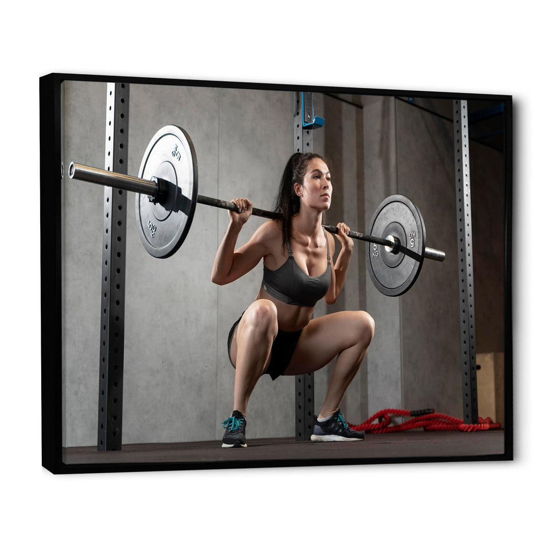 Woman Bodybuilding Workout I - Aerobic &amp; Bodybuilding Canvas Wall Art