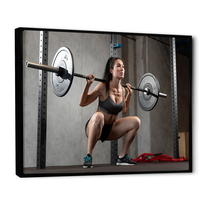 Woman Bodybuilding Workout I - Aerobic &amp; Bodybuilding Canvas Wall Art