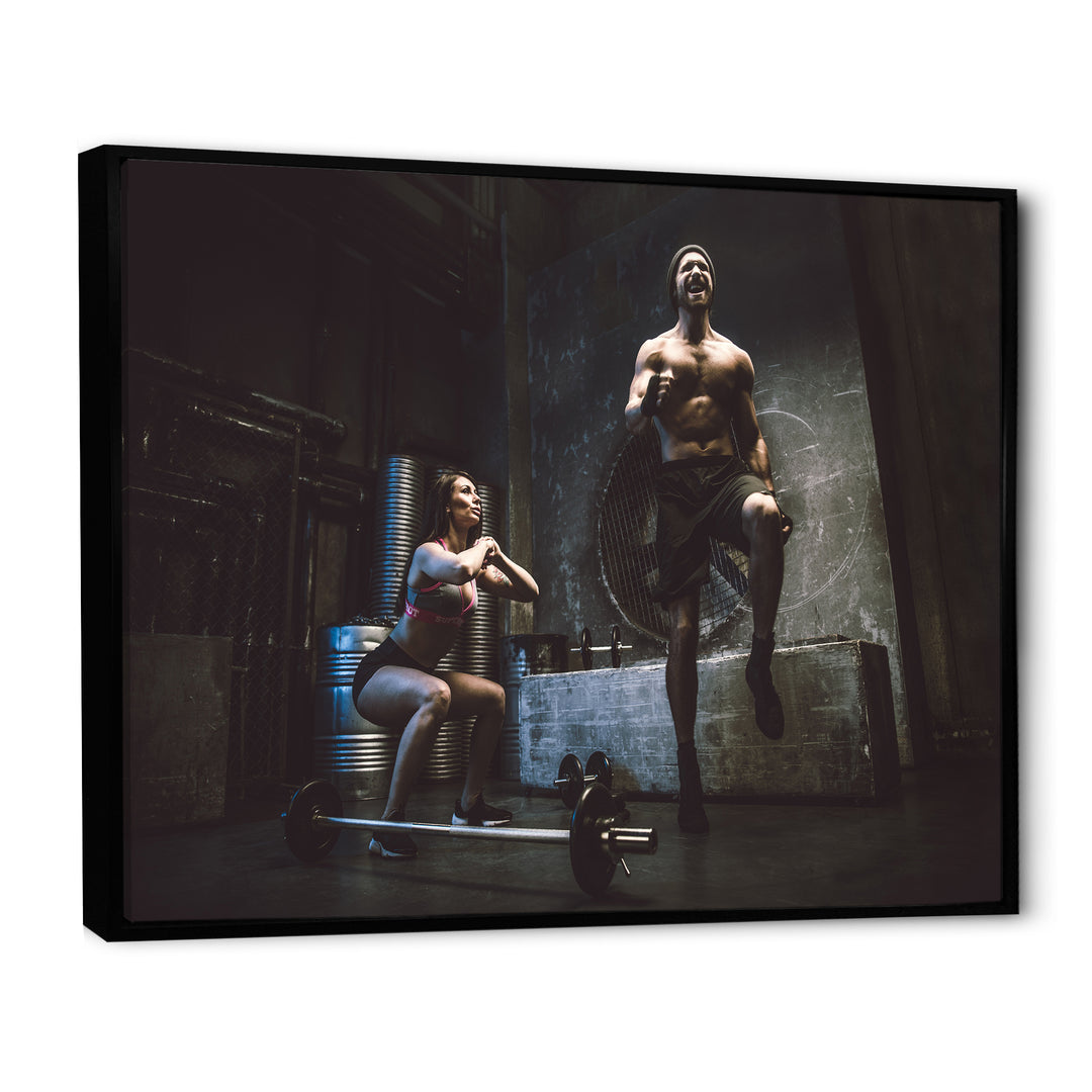 Bodybuilding Workout - Aerobic &amp; Bodybuilding Canvas Wall Art