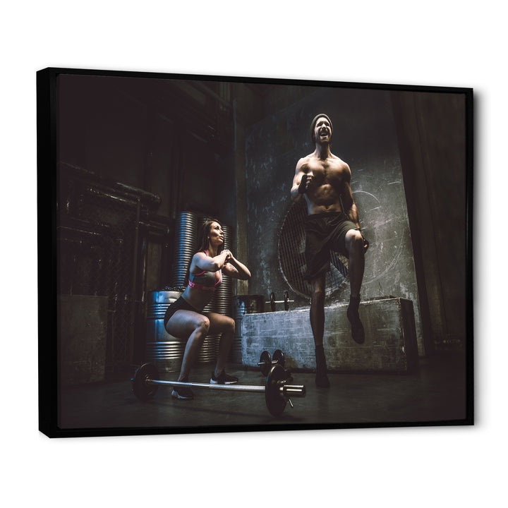 Bodybuilding Workout - Aerobic &amp; Bodybuilding Canvas Wall Art