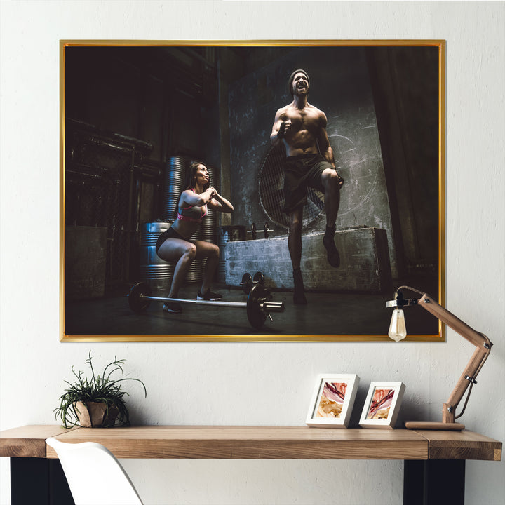 Bodybuilding Workout - Aerobic &amp; Bodybuilding Canvas Wall Art