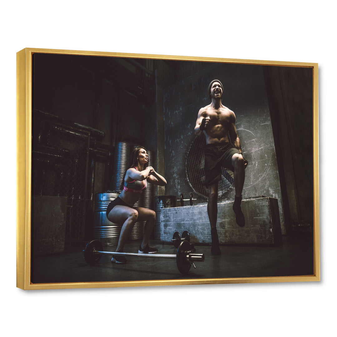 Bodybuilding Workout - Aerobic &amp; Bodybuilding Canvas Wall Art