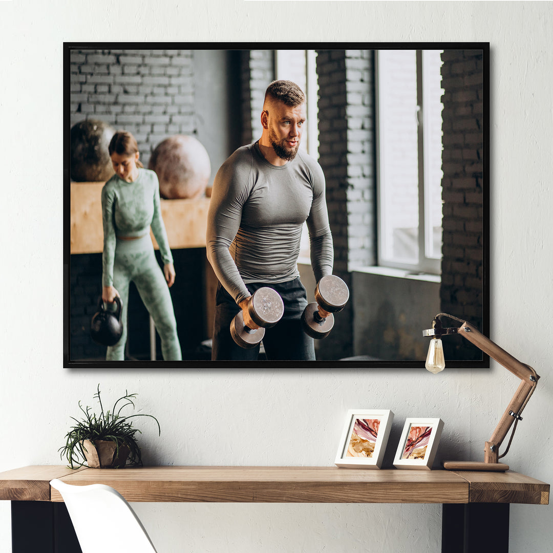 Bodybuilding Workout I - Aerobic &amp; Bodybuilding Canvas Wall Art