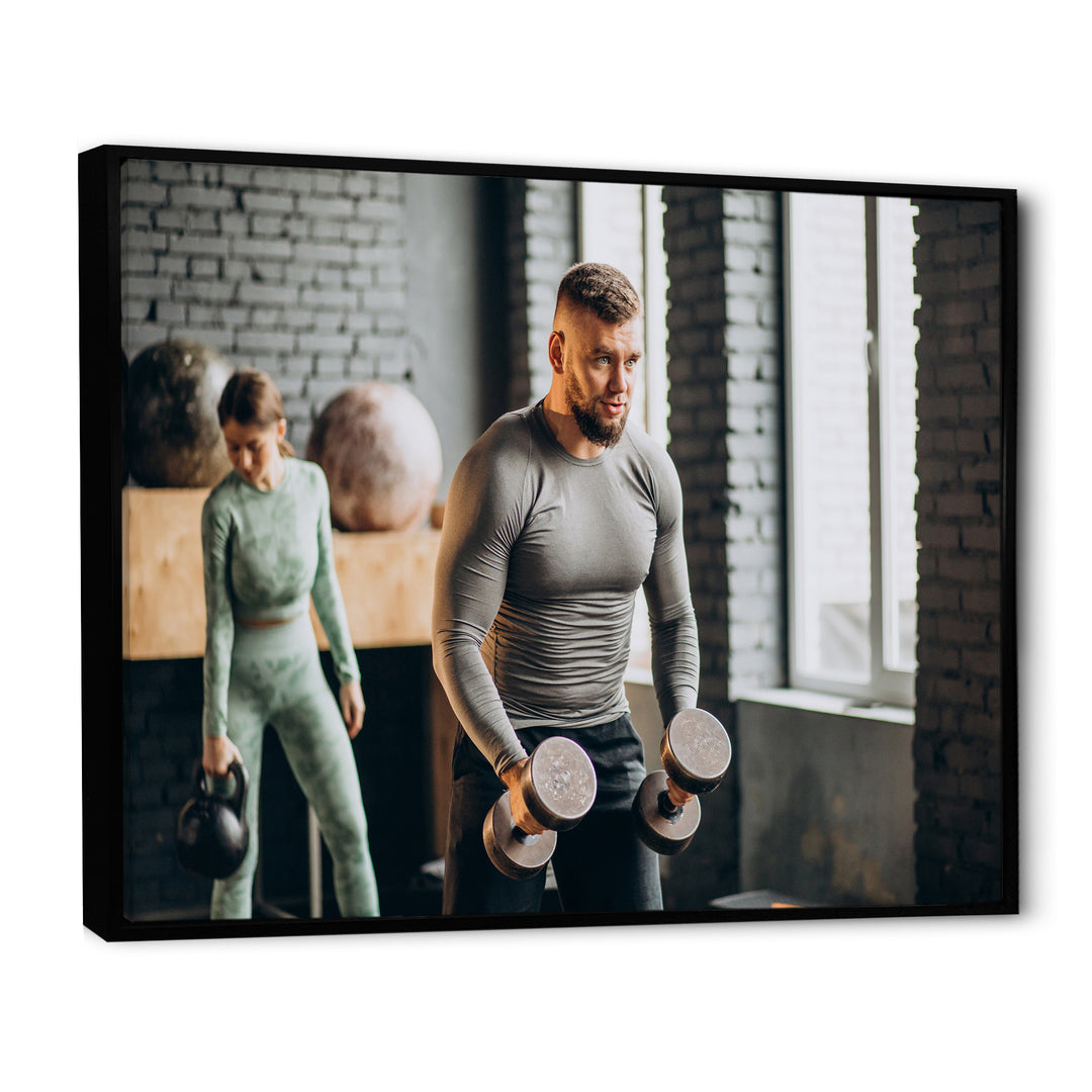 Bodybuilding Workout I - Aerobic &amp; Bodybuilding Canvas Wall Art