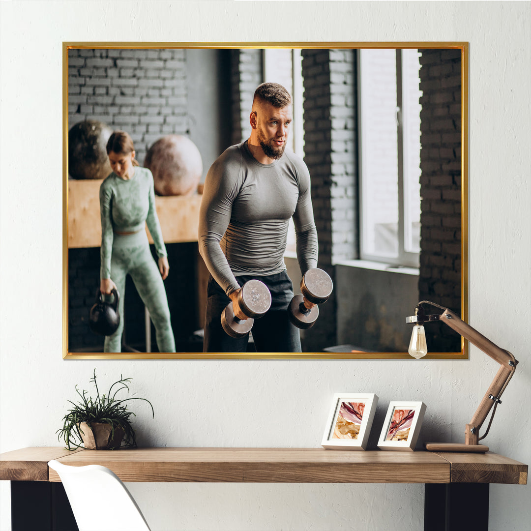 Bodybuilding Workout I - Aerobic &amp; Bodybuilding Canvas Wall Art