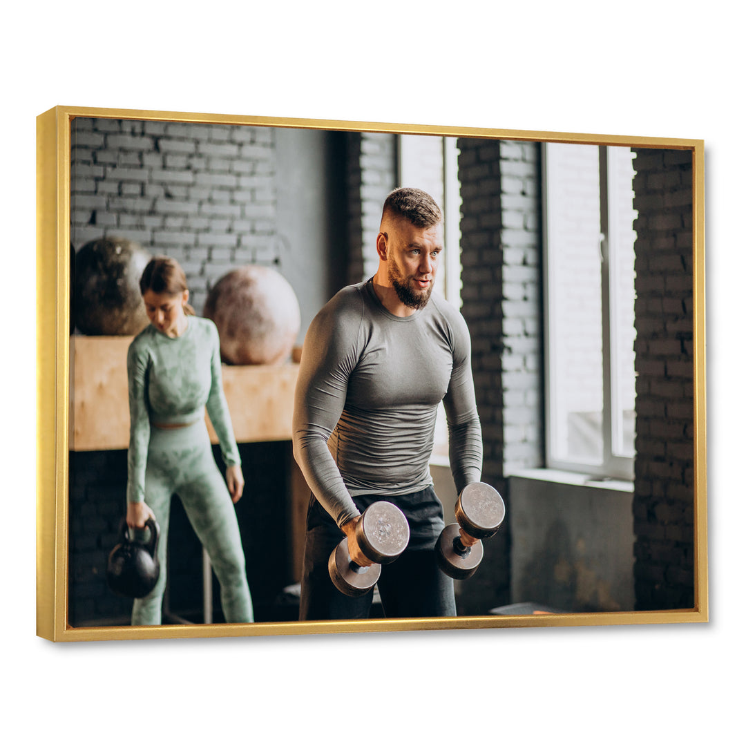 Bodybuilding Workout I - Aerobic &amp; Bodybuilding Canvas Wall Art