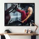 Woman Training Gym Concept Fitness - Aerobic & Bodybuilding Canvas Wall Art