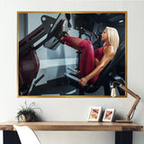 Woman Training Gym Concept Fitness - Aerobic & Bodybuilding Canvas Wall Art
