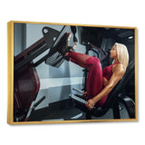 Woman Training Gym Concept Fitness - Aerobic & Bodybuilding Canvas Wall Art