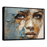 Paint Collage African Woman I - People Canvas Wall Art