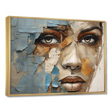 Paint Collage African Woman I - People Canvas Wall Art