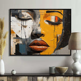 Paint Collage African Woman II - People Canvas Wall Art