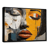 Paint Collage African Woman II - People Canvas Wall Art