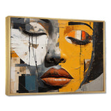 Paint Collage African Woman II - People Canvas Wall Art