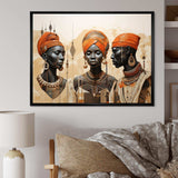 Minimalism African Tribes Women I - People Canvas Wall Art